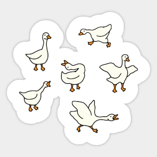 Silly goose poses pack Sticker